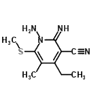 CAS#: 782392-84-1， 1-Amino-4-ethyl-2-imino-5-methyl-6-(methylsulfanyl)-1,2-dihydro-3-pyridinecarbonitrile