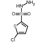 structure of CAS# 78380-28-6, 5-Chloro-2-thiophenesulfonohydrazide;(5-chloro(2-thienyl))hydrazinosulfone;5-Chloro-thiophene-2-sulfonyl hydrazine;MFCD00052583