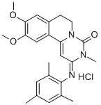 structure of CAS# 78416-81-6, Trequinsin hydrochloride;2-Mesitylimino-9,10-Dimethoxy-3-Methyl-6,7-Dihydropyrimido[4,3-A]Isoquinolin-4-One Hydrochloride;9,10-Dimethoxy-2-Mesitylimino-3-Methyl-2,3,6,7-Tetrahydro-4H-Pyrimido-(6,1-A)-Isoquinolin-4-One, Hcl;Trequinsin, Hydrochloride