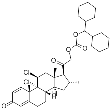 CAS#: 78467-68-2， [2-[(8S,9R,10S,11S,13S,14S,17S)-9,11-Dichloro-10,13,16-Trimethyl-3-Oxo-7,8,11,12,14,15,16,17-Octahydro-6H-Cyclopenta[a]Phenanthren-17-Yl]-2-Oxoethyl] Dicyclohexylmethyl Carbonate
