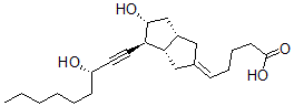 CAS#: 78542-68-4， (5E)-5-[(3aS,4S,5R,6aS)-5-Hydroxy-4-[(3S)-3-Hydroxynon-1-Ynyl]-3,3a,4,5,6,6a-Hexahydro-1H-Pentalen-2-Ylidene]Pentanoic Acid