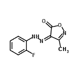 CAS#: 786712-42-3， (4Z)-4-[(2-Fluorophenyl)hydrazono]-3-methyl-1,2-oxazol-5(4H)-one