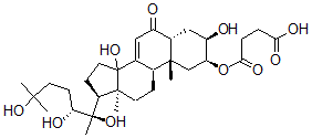 CAS#: 78832-67-4， 4-[[(2S,3R,5R,9R,10R,13R,17S)-3,14-Dihydroxy-10,13-Dimethyl-6-Oxo-17-[(2R,3R)-2,3,6-Trihydroxy-6-Methylheptan-2-Yl]-2,3,4,5,9,11,12,15,16,17-Decahydro-1H-Cyclopenta[a]Phenanthren-2-Yl]Oxy]-4-Oxobutanoic Acid
