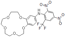 structure of CAS# 78857-86-0, 4'-(2'',4''-Dinitro-6''-Trifluoromethylphenyl)-Aminobenzo-15-Crown-5;4Zzhlxy-(2Zzhlxyzzhlxy, 4Zzhlxyzzhlxy-Dinitro-6Zzhlxyzzhlxy-Trifluoromethylphenyl)Aminobenzo-15-Crown-5;4'-[2