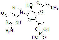 CAS 登录号：78900-84-2， [(2S,3S,4R,5R)-5-(2-氨基-6-氧代-3H-嘌呤-9-基)-4-羟基-2-(1-膦酰氧基乙基)四氢呋喃-3-基]2-氨基乙酸酯
