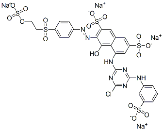 CAS#: 78952-61-1， Tetrasodium (3Z)-5-[[4-Chloro-6-[(3-Sulfonatophenyl)Amino]-1,3,5-Triazin-2-Yl]Amino]-4-Oxo-3-[[4-(2-Sulfonatooxyethylsulfonyl)Phenyl]Hydrazinylidene]Naphthalene-2,7-Disulfonate
