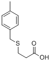 结构式 CAS# 78981-22-3, 3-(4-甲基-苄基巯基)-丙酸