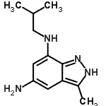CAS#: 790657-70-4， N<sup>7</sup>-Isobutyl-3-methyl-2H-indazole-5,7-diamine