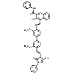 CAS#: 79135-83-4， 4-({3,3'-Dimethoxy-4'-[(3-methyl-5-oxo-1-phenyl-4,5-dihydro-1H-pyrazol-4-yl)diazenyl]-4-biphenylyl}diazenyl)-3-hydroxy-N-phenyl-2-naphthamide