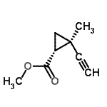 CAS 登录号：79150-68-8， 甲基(1R,2R)-2-乙炔基-2-甲基环丙烷羧酸酯