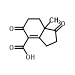 CAS#: 791724-59-9， 7a-Methyl-1,5-dioxo-2,3,5,6,7,7a-hexahydro-1H-indene-4-carboxylic acid