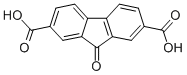 structure of CAS# 792-26-7, 9-Oxo-9H-Fluorene-2,7-Dicarboxylic Acid;9-Fluorenone-2,7-Dicarboxylic Acid, Tech.;9H-Fluorene-2,7-Dicarboxylic Acid, 9-Oxo-;9-Oxo-9H-Fluorene-2,7-Dicarboxylic Acid