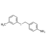 structure of CAS# 792142-93-9, 4-{[(3-Methylphenyl)sulfanyl]methyl}aniline;BENZENAMINE,4-[[(3-METHYLPHENYL)THIO]METHYL]-