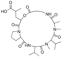 CAS#: 79385-97-0， 2-Methyl-3-[10,11,14-Trimethyl-2,5,9,12,15,18-Hexaoxo-13,16-Di(Propan-2-Yl)-4-Oxa-1,8,11,14,17-Pentazabicyclo[17.3.0]Docosan-3-Yl]Propanoic Acid