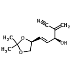 CAS#: 794527-76-7， (3S,4E)-5-[(4S)-2,2-Dimethyl-1,3-dioxolan-4-yl]-3-hydroxy-2-methylene-4-pentenenitrile