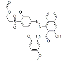CAS#: 79641-13-7， 2-[3-[2-[(2,5-Dimethoxyphenyl)Carbamoyl]-3-Hydroxynaphthalen-1-Yl]Diazenyl-2-Methoxyphenyl]Sulfonylethyl Acetate