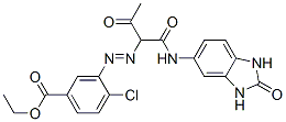 CAS#: 79665-25-1， Ethyl 4-Chloro-3-[1,3-Dioxo-1-[(2-Oxo-1,3-Dihydrobenzimidazol-5-Yl)Amino]Butan-2-Yl]Diazenylbenzoate