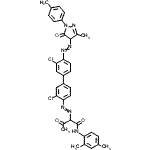 CAS#: 79665-33-1， 2-[(3,3'-Dichloro-4'-{[3-methyl-1-(4-methylphenyl)-5-oxo-4,5-dihydro-1H-pyrazol-4-yl]diazenyl}-4-biphenylyl)diazenyl]-N-(2,4-dimethylphenyl)-3-oxobutanamide