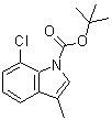 CAS#: 797031-78-8， 2-Methyl-2-propanyl 7-chloro-3-methyl-1H-indole-1-carboxylate
