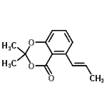 CAS#: 797753-99-2， 2,2-Dimethyl-5-[(1E)-1-propen-1-yl]-4H-1,3-benzodioxin-4-one