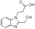 structure of CAS# 797806-58-7, 3-[2-(Hydroxymethyl)-1H-benzimidazol-1-yl]propanoic acid;3-(2-(hydroxymethyl)-1H-benzo[d]imidazol-1-yl)propanoic acid;3-(2-Hydroxymethyl-benzoimidazol-1-yl)-propionic a;3-(2-Hydroxymethyl-benzoimidazol-1-yl)-propionic acid