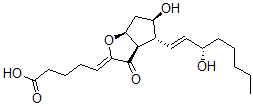 CAS#: 79821-50-4， (5Z)-5-[(3aR,4R,5R,6aS)-5-Hydroxy-4-[(E,3S)-3-Hydroxyoct-1-Enyl]-3-Oxo-4,5,6,6a-Tetrahydro-3aH-Cyclopenta[d]Furan-2-Ylidene]Pentanoic Acid