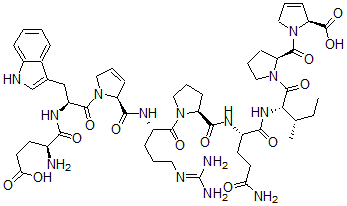CAS#: 79873-93-1， (2S)-1-[(2S)-1-[(2S,3S)-2-[[(2S)-5-Amino-2-[[(2S)-1-[(2S)-2-[[(2S)-1-[(2S)-2-[[(2S)-2-Amino-5-Hydroxy-5-Oxopentanoyl]Amino]-3-(1H-Indol-3-Yl)Propanoyl]2,5-Dihydropyrrole-2-Carbonyl]Amino]-5-(Diaminomethylideneamino)Pentanoyl]Pyrrolidine-2-Carbonyl]Amino]-5-Oxopentanoyl]Amino]-3-Methylpentanoyl]Pyrrolidine-2-Carbonyl]-2,5-Dihydropyrrole-2-Carboxylic Acid