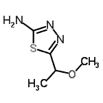 structure of CAS# 79885-43-1, 5-(1-Methoxyethyl)-1,3,4-thiadiazol-2-amine;1,3,4-thiadiazol-2-amine, 5-(1-methoxyethyl);1,3,4-thiadiazol-2-amine, 5-(1-methoxyethyl)-;5-(1-methoxyethyl)-1,3,4-thiadiazol-2-amine