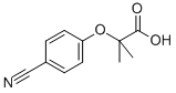 structure of CAS# 79925-16-9, 2-(4-Cyanophenoxy)-2-Methylpropanoic Acid;2-(4-Cyanophenoxy)-2-Methylpropanoic Acid, 80;Propanoic Acid, 2-(4-Cyanophenoxy)-2-Methyl-;2-(4-CYANOPHENOXY)-2-METHYLPROPANOIC ACID