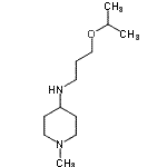 structure of CAS# 799260-52-9, N-(3-Isopropoxypropyl)-1-methyl-4-piperidinamine;(1-methyl(4-piperidyl))[3-(methylethoxy)propyl]amine;(3-Isopropoxy-propyl)-(1-methyl-piperidin-4-yl)-am;(3-Isopropoxy-propyl)-(1-methyl-piperidin-4-yl)-amine