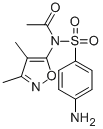 structure of CAS# 80-74-0, Sulfisoxazole Acetyl;N-(4-Aminophenyl)Sulfonyl-N-(3,4-Dimethylisoxazol-5-Yl)Acetamide;N-(4-Aminophenyl)Sulfonyl-N-(3,4-Dimethyl-5-Isoxazolyl)Acetamide;N-(4-Aminophenyl)Sulfonyl-N-(3,4-Dimethyl-1,2-Oxazol-5-Yl)Ethanamide