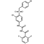 CAS 登录号：80-90-0， N-({3-氯-4-[(4-氯苄基)磺酰基]苯基}氨基甲酰)-2,6-二氟苯甲酰胺