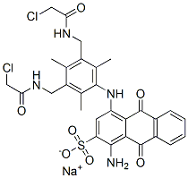 CAS#: 80010-51-1， Sodium 1-Amino-4-[[3,5-Bis[[(Chloroacetyl)Amino]Methyl]-2,4,6-Trimethylphenyl]Amino]-9,10-Dihydro-9,10-Dioxoanthracene-2-Sulphonate