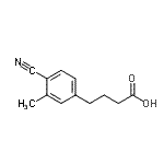 CAS#: 800395-57-7， 4-(4-Cyano-3-methylphenyl)butanoic acid