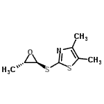 CAS#: 801168-10-5， 4,5-Dimethyl-2-{[(2S,3S)-3-methyl-2-oxiranyl]sulfanyl}-1,3-thiazole