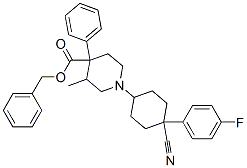 CAS#: 80139-87-3， Benzyl 1-[4-Cyano-4-(4-Fluorophenyl)Cyclohexyl]-3-Methyl-4-Phenylpiperidine-4-Carboxylate