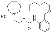 CAS#: 80171-85-3， 2-(Hexahydro-1H-azepin-1-yl)ethyl 2-((hexyloxy)methyl)carbanilate hydrochloride
