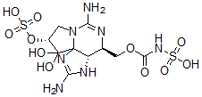 CAS#: 80173-30-4， (3aS,10aS)-3aa,4,9,10-Tetrahydro-2,6-Diamino-4a-[[(Sulfoaminocarbonyl)Oxy]Methyl]-1H,8H-Pyrrolo[1,2-c]Purine-9b,10,10-Triol 9-Sulfate