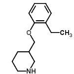 结构式 CAS# 802037-46-3, 3-[(2-乙基苯氧基)甲基]哌啶