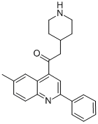 CAS 登录号：80221-76-7， 1-(6-甲基-2-苯基-4-喹啉基)-2-(4-哌啶基)乙酮