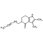 CAS#: 802870-19-5， 2,3-Dimethyl-5-[(1-propyn-1-ylamino)methyl]-1,5,6,7-tetrahydro-4H-indol-4-one