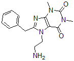 CAS 登录号:80296-68-0, 7-(2-氨基乙基)-1,3-二甲基-8-(苯基甲基)嘌呤-2,6-二酮