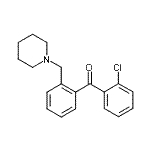 结构式 CAS# 804437-65-8, (2-氯苯基)[2-(1-哌啶基甲基)苯基]甲酮
