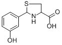 structure of CAS# 80457-74-5, 2-(3-Hydroxy-Phenyl)-Thiazolidine-4-Carboxylic Acid;2-(3-HYDROXYPHENYL)-1,3-THIAZOLIDINE-4-CARBOXYLIC ACID;2-(3-HYDROXY-PHENYL)-THIAZOLIDINE-4-CARBOXYLIC ACID