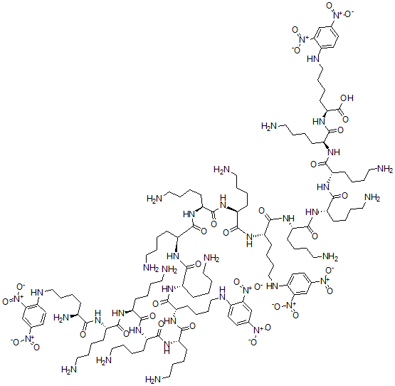 CAS#: 80462-89-1， N6-(2,4-Dinitrophenyl)-L-lysyl-L-lysyl-L-lysyl-L-lysyl-L-lysyl-N6-(2,4-dinitrophenyl)-L-lysyl-L-lysyl-L-lysyl-L-lysyl-L-lysyl-N6-(2,4-dinitrophenyl)-L-lysyl-L-lysyl-L-lysyl-L-lysyl-L-lysyl-N6-(2,4-dinitrophenyl)-L-Lysine