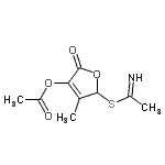 CAS#: 805180-28-3， 5-(Ethanimidoylsulfanyl)-4-methyl-2-oxo-2,5-dihydro-3-furanyl acetate