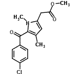 CAS#: 80769-52-4， Methyl [5-(4-chlorobenzoyl)-1,4-dimethyl-1H-pyrrol-2-yl]acetate