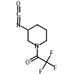 结构式 CAS# 808764-41-2, 2,2,2-三氟-1-(3-异氰酸-1-哌啶基)乙酮