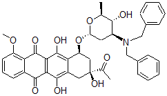 CAS#: 80951-48-0， (8S-cis)-8-Acetyl-10-((3-(Bis(Phenylmethyl)Amino)-2,3,6-Trideoxy-alpha-L-Arabino-Hexopyranosyl)Oxy)-7,8,9,10-Tetrahydro-6,8,11-Trihydroxy-1-Methoxy-5,12-Naphthacenedione