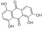 structure of CAS# 81-61-8, 1,2,5,8-Tetrahydroxyanthraquinone;1,2,5,8-Tetrahydroxy-9,10-Anthraquinone;1,2,5,8-Tetrahydroxy-9,10-Anthracenedione;1,2,5,8-Tetrahydroxyanthracinon